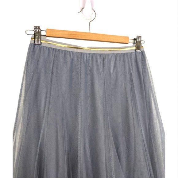 Grey Balletcore Tulle Princess Midi Full Skirt size M/L - Picture 2 of 4